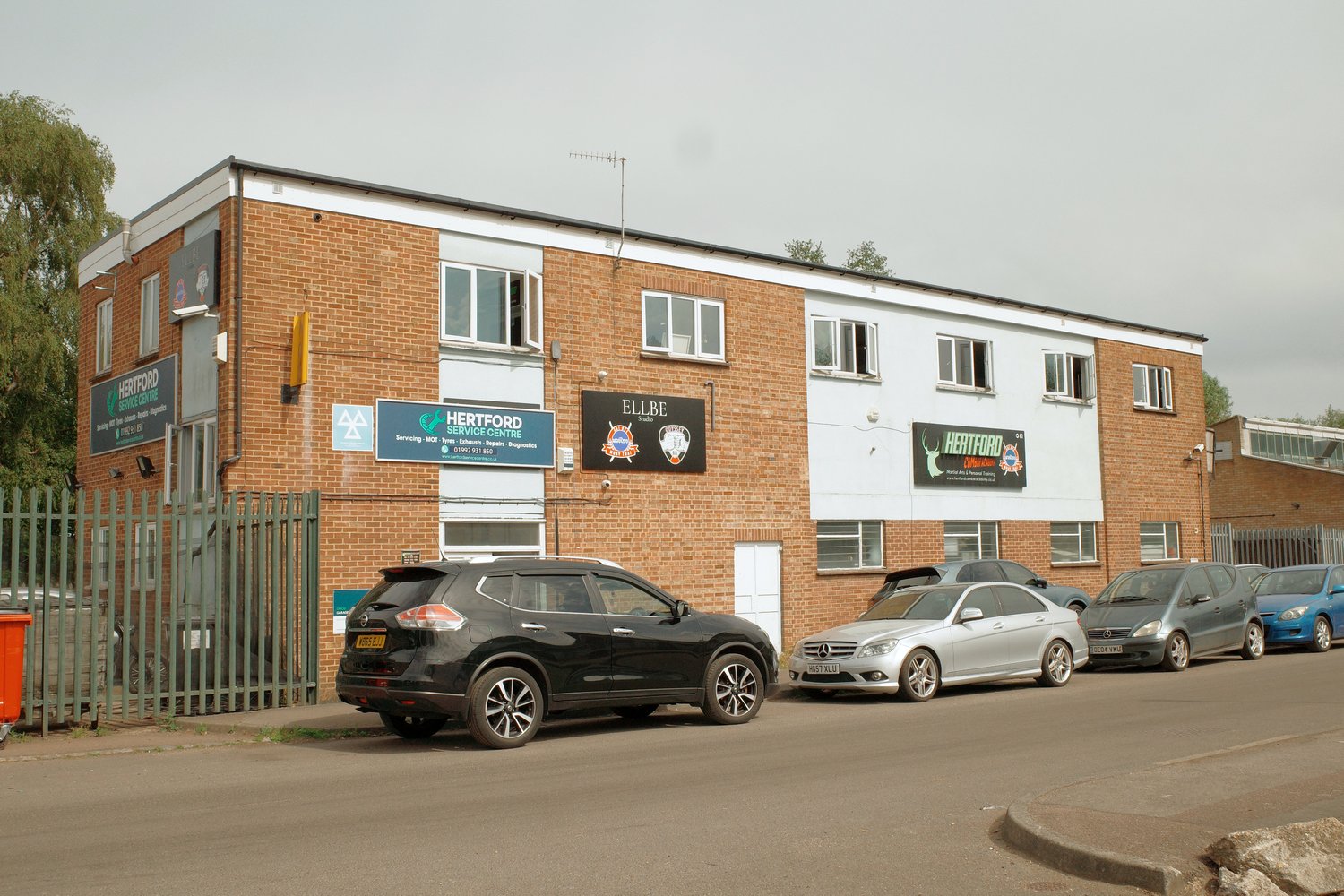 Modern building at Mimram Road industrial estate, Hertford