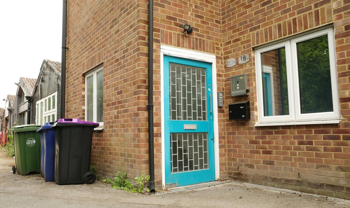 Photo of flats on Dicker Mill industrial estate in Hertford